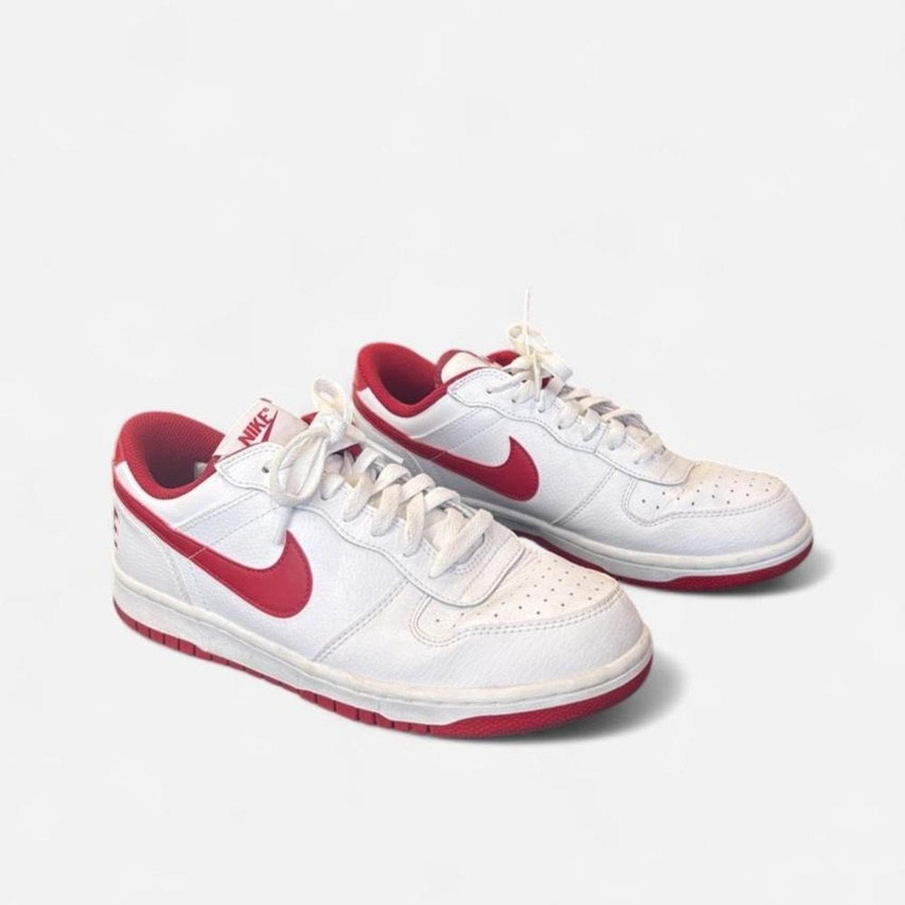 Nike White Red Leather Sneakers Mens 8